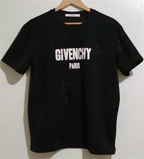 givenchy t-shirt women's black|givenchy distressed t shirt.